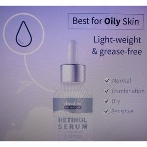 Retinol Serum for Skin Care Oil Drops Improve Elasticity .68 Fl.Oz. NIP